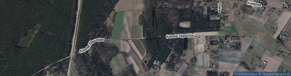 Zdjęcie satelitarne Kolonia Zbyszków ul.